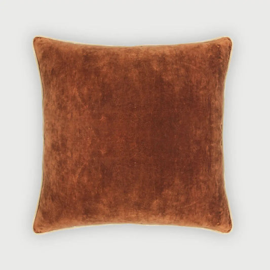 Glow Burnt Orange Velvet Cushion Cover SanctuaryLiving