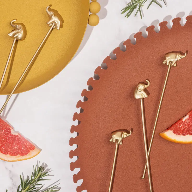 Brass Haathi Cocktail Stirrers