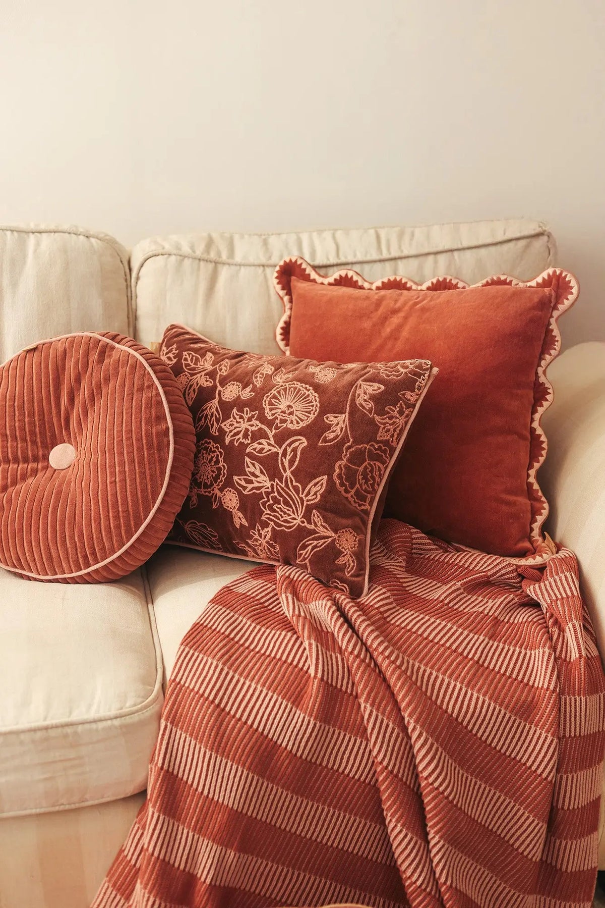 Rosabelle Chintz Berry Cushion Cover SanctuaryLiving