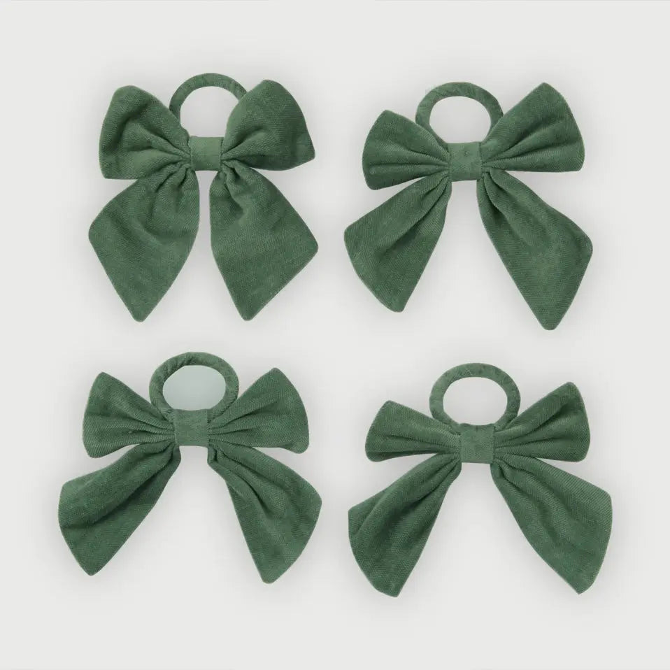 Eucalyptus Velvet Napkin Rings-Set of 4 SanctuaryLiving