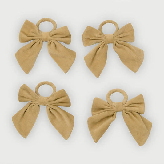 Sand Velvet Napkin Rings-Set of 4 SanctuaryLiving