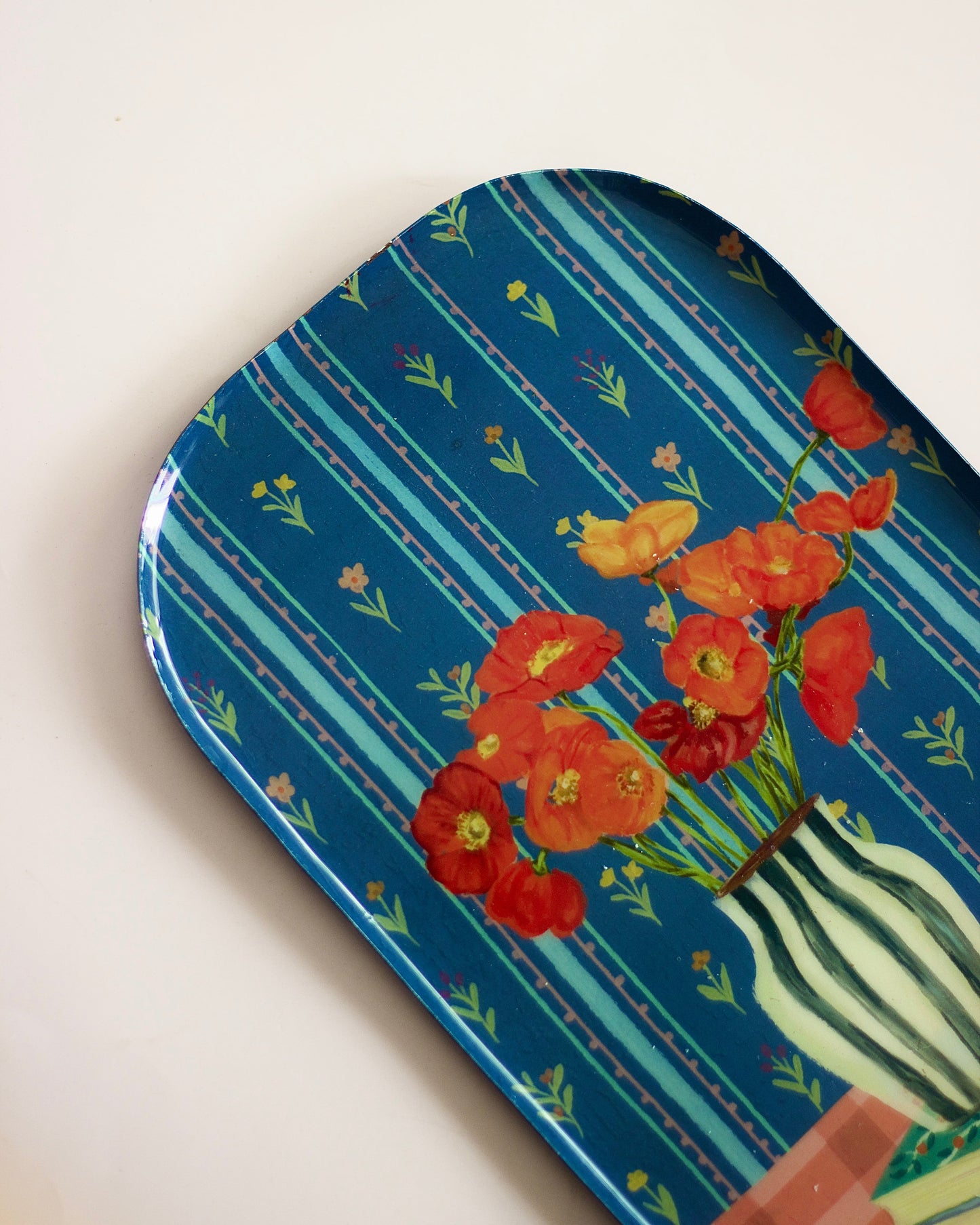 Wall Plate | Vibrant Flowers Print | 30x19.5x1.5cm