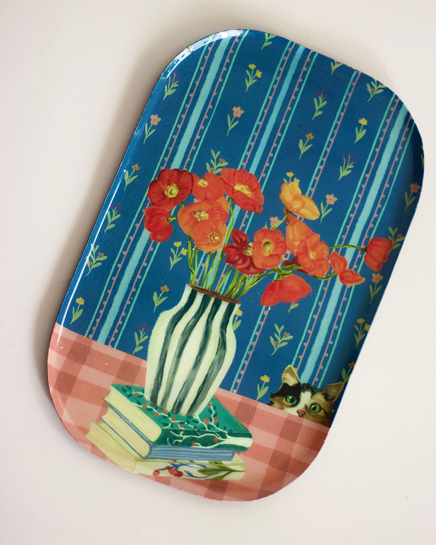 Wall Plate | Vibrant Flowers Print | 30x19.5x1.5cm