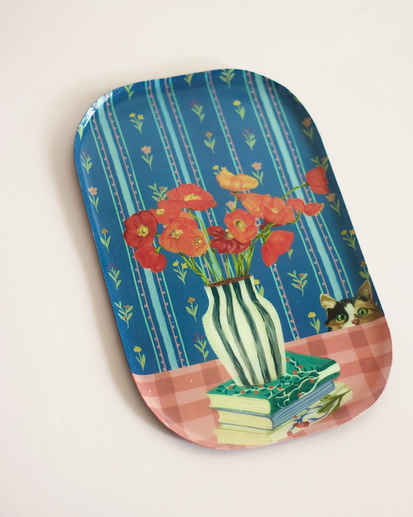 Wall Plate | Vibrant Flowers Print | 30x19.5x1.5cm