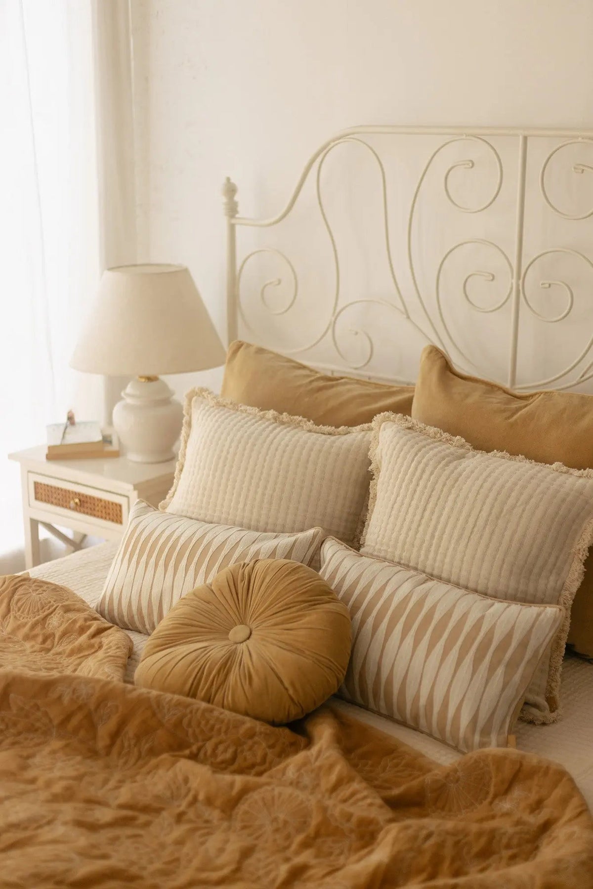 Ripple Oatmeal Oblong Cushion Cover SanctuaryLiving