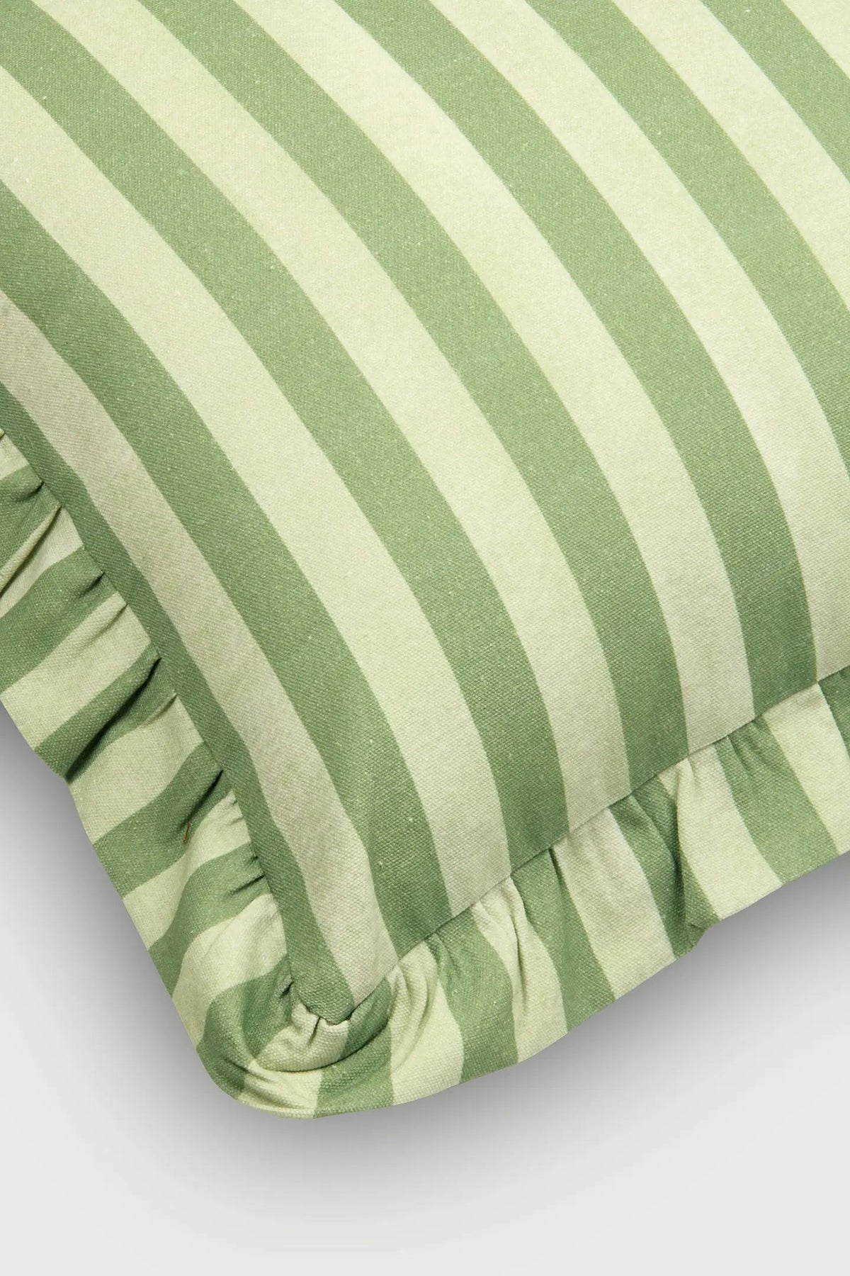 Cushion Cover | Linea Ruffle Forest Green Cotton Cushion Cover by Sanctuary Living