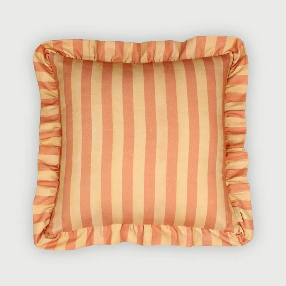 Cushion Cover | Linea Ruffle Amber Cotton Cushion Cover by Sanctuary Living