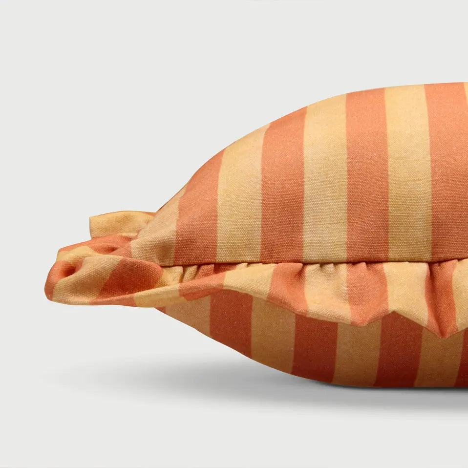 Cushion Cover | Linea Ruffle Amber Cotton Cushion Cover by Sanctuary Living