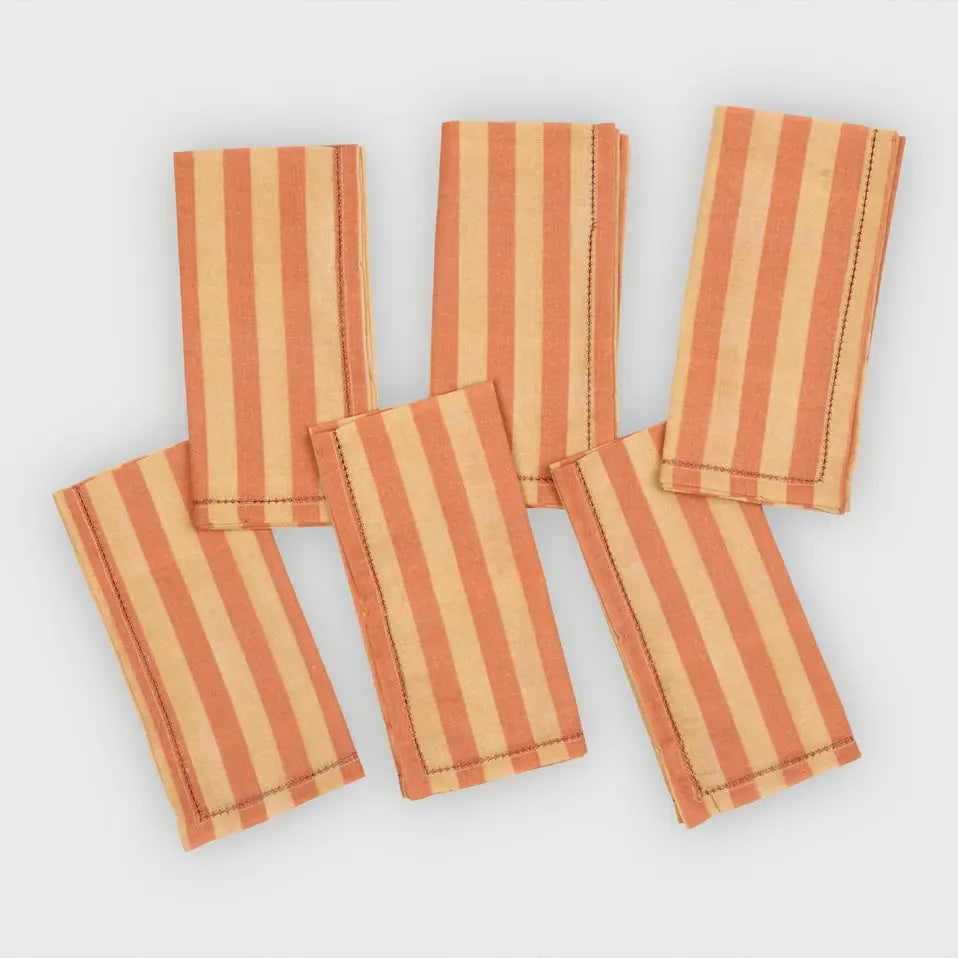 Table Napkin | Linea Amber Cotton Table Napkins-Set of 6 by Sanctuary Living