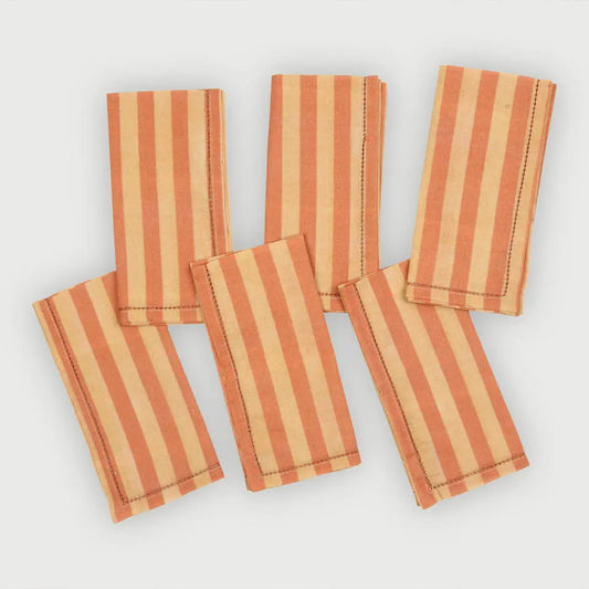 Table Napkin | Linea Amber Cotton Table Napkins-Set of 6 by Sanctuary Living
