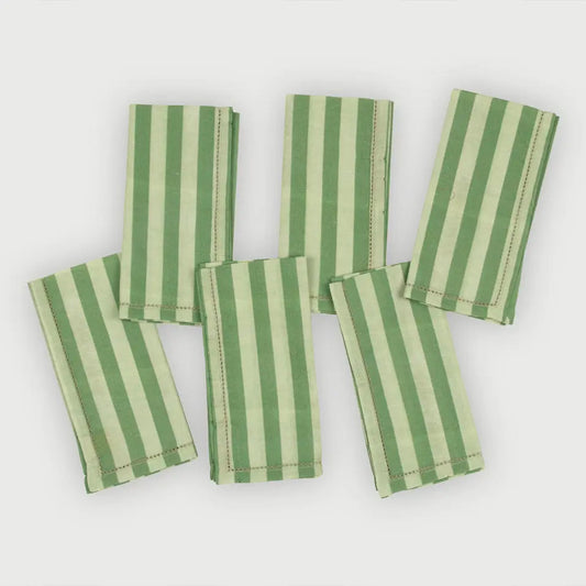 Table Napkin | Linea Forest Green Cotton Table Napkins-Set of 6 by Sanctuary Living