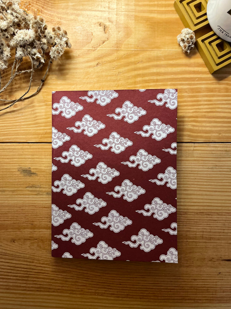 TRINPA | Tibetan Cloud Notebook – Red A5 (ruled)