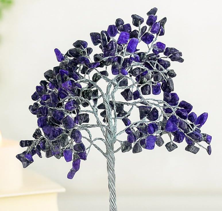 Lapis Lazuli Tree - Reiki Healing Crystal Gems, Spiritual Feng Shui Vastu Table Decor, 9" | Positive Energy Gemstone Gift