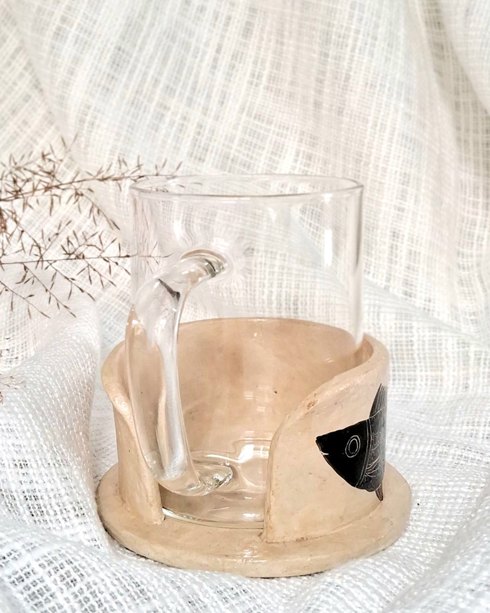 Papier-mache Mug holder set-Fish
