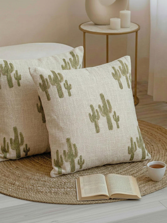 Decorative Pillow Shams – Home Textiles – Breathable Cotton – Square 2-Pack
