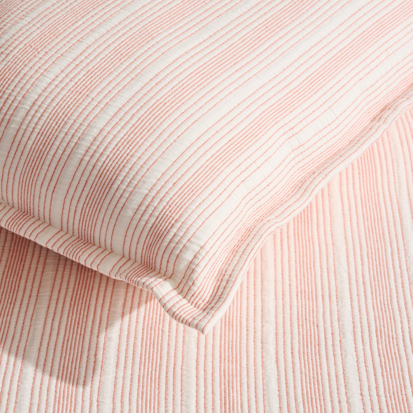Bed Cover | Pin Rib Cotton | King & Queen, Set of 3