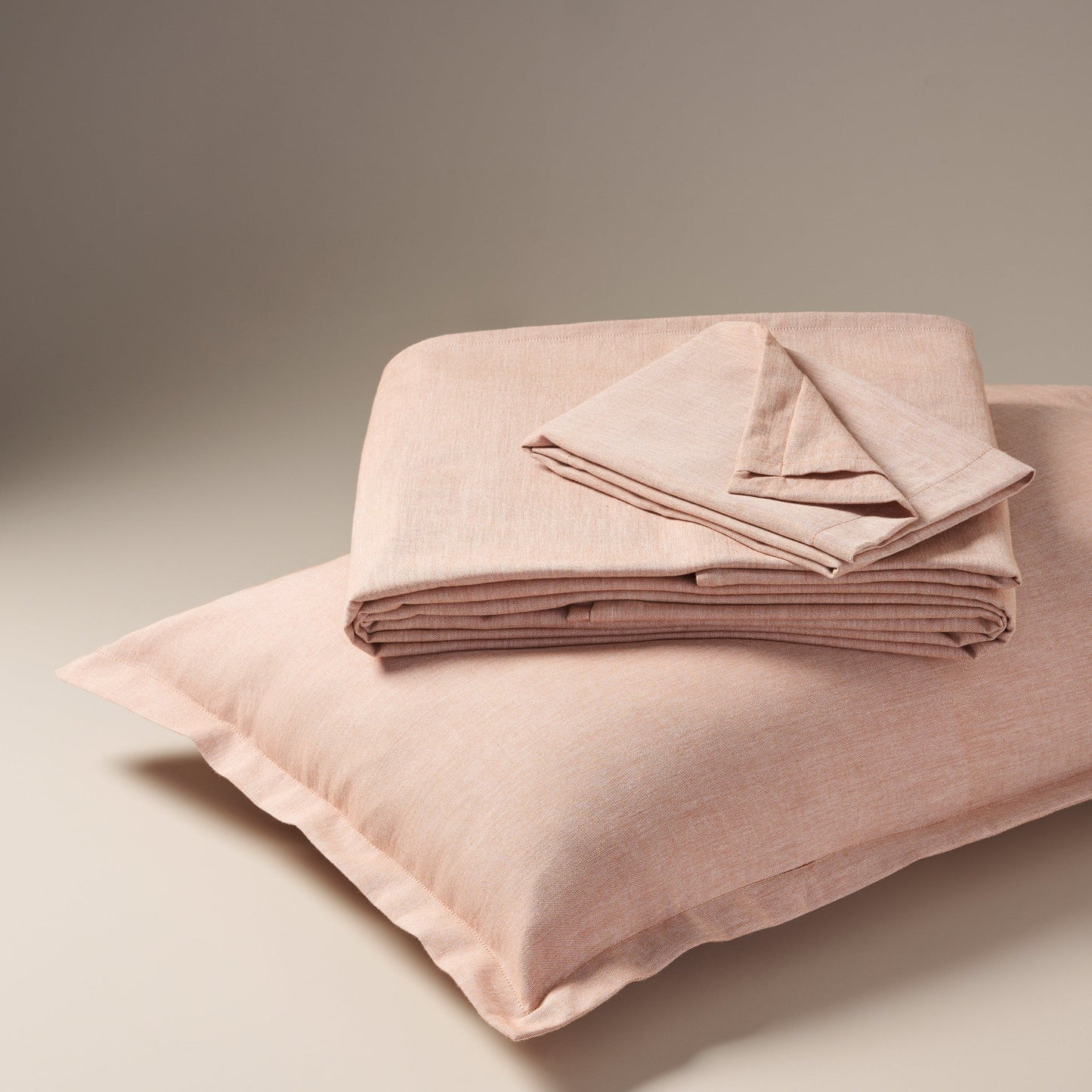 Bedsheet | Cotton Bamboo Chambray | Berry With 2 Pillow Shams