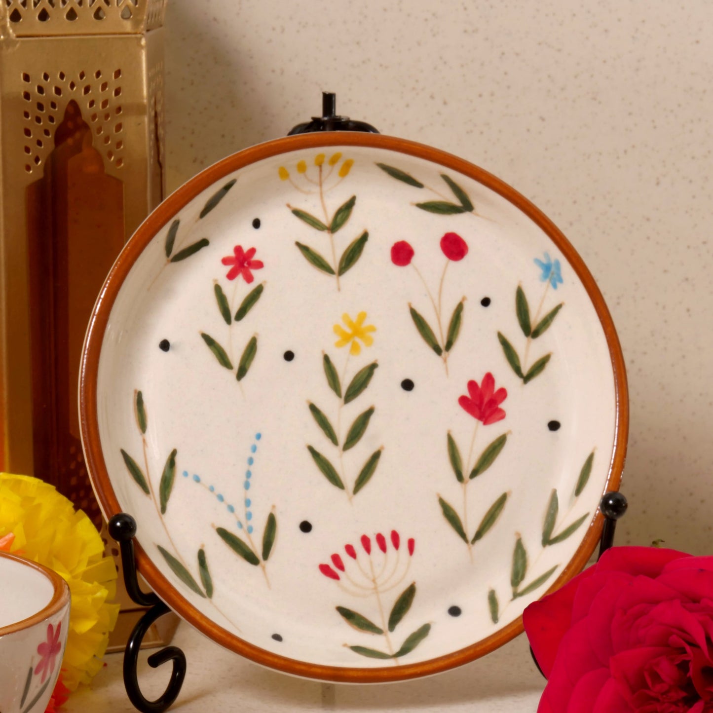 Dilkhush Plate – Dessert Plate – Durable Glazed Ceramic – 5 Inch