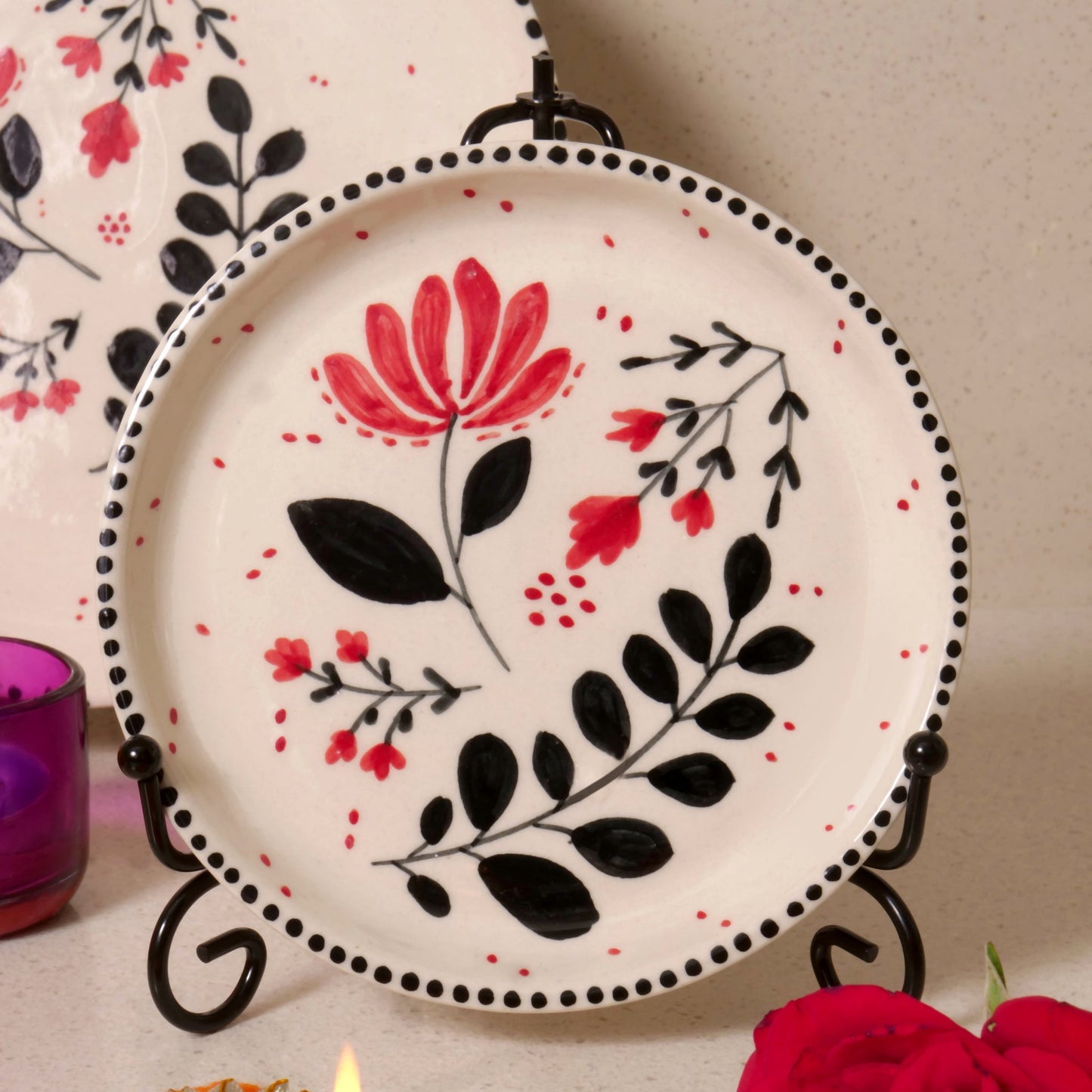 Amara Plate – Dessert Plate – Durable Glazed Ceramic – 5 Inch