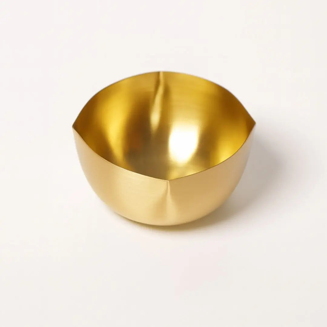 Pure Brass Lamp with Matte Finish – Handcrafted Decorative Oil Lamp for Festive Décor