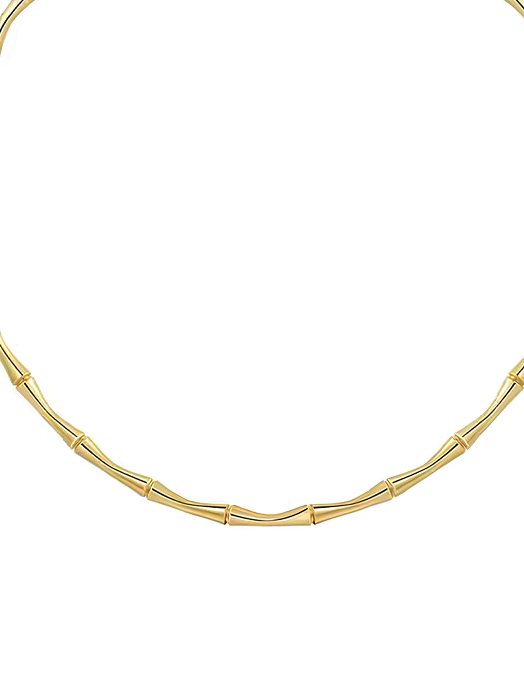 Gold-Plated Minimal Necklace – Fashion Jewellery – Minimalist Design – 12x12.5 cm