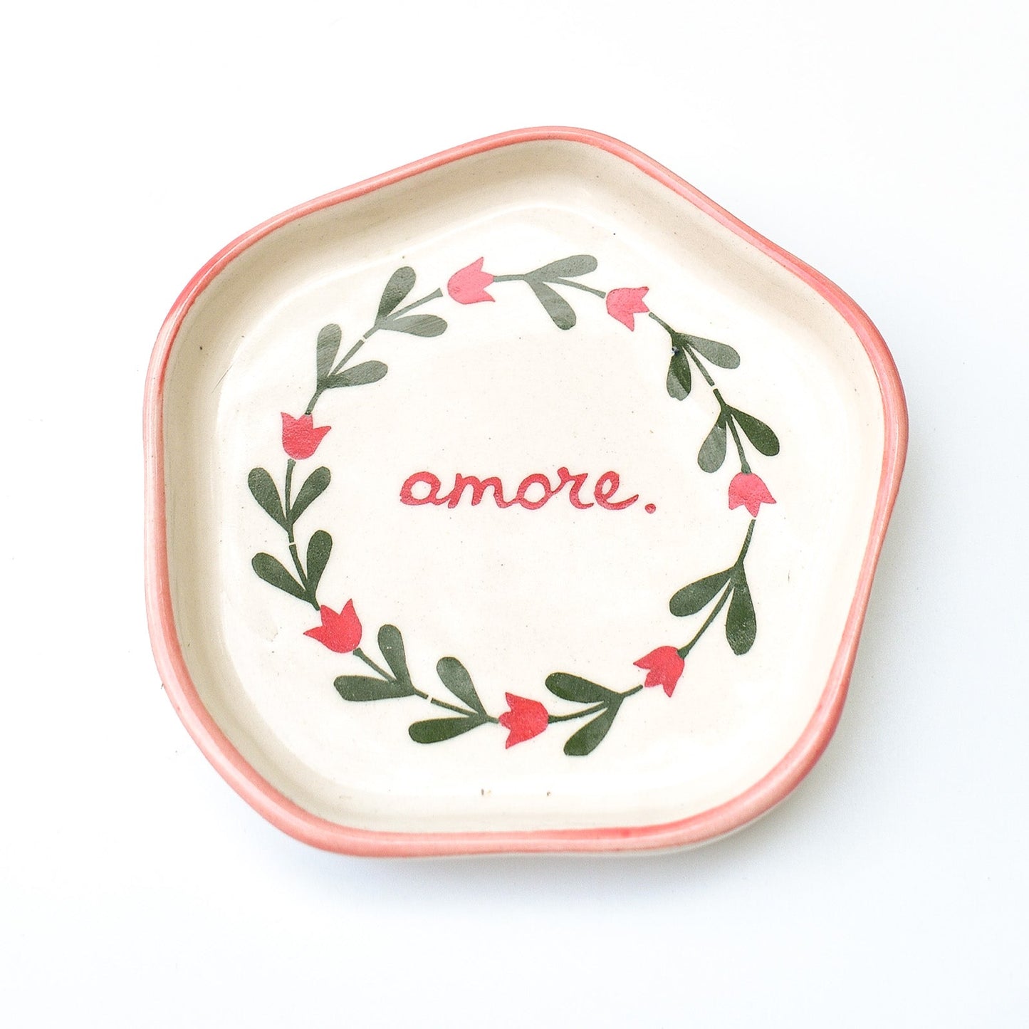 Serving Plate | Ceramic Hand-painted Flowers | Set of 2