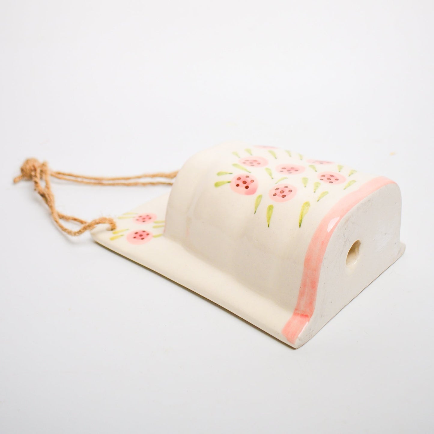 Planter | Ceramic  Hand-painted Round Roses Print