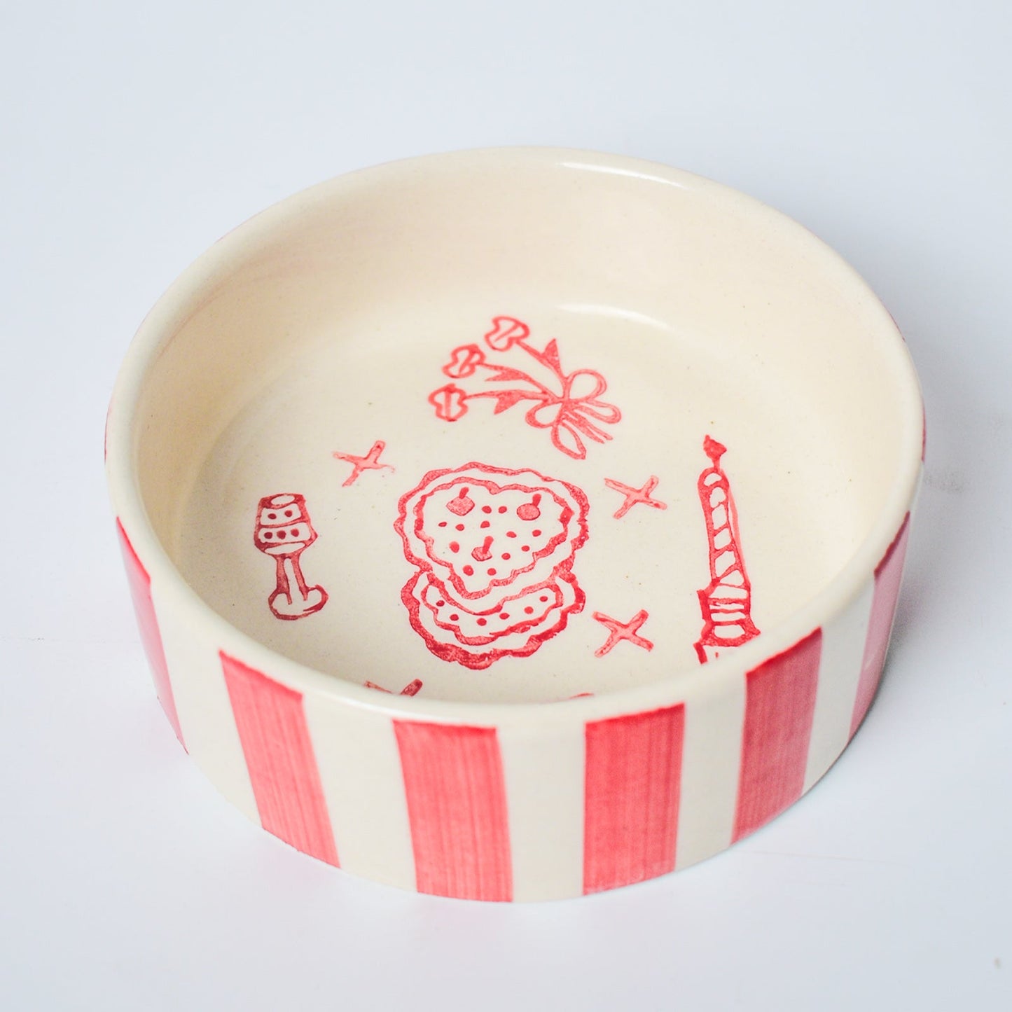 Serving Bowl | Ceramic Hand-painted Birthday Cake | 5 Inch