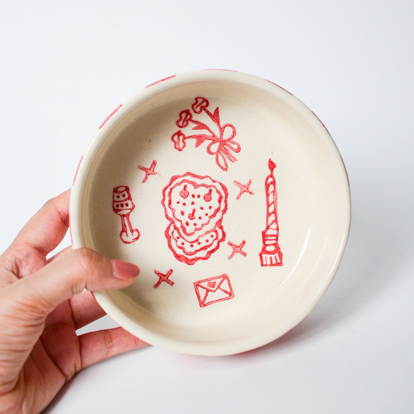 Serving Bowl | Ceramic Hand-painted Birthday Cake | 5 Inch