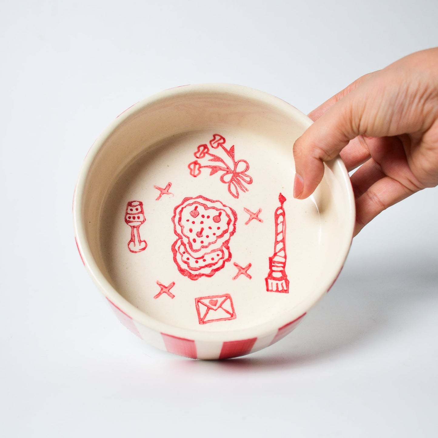 Serving Bowl | Ceramic Hand-painted Birthday Cake | 5 Inch