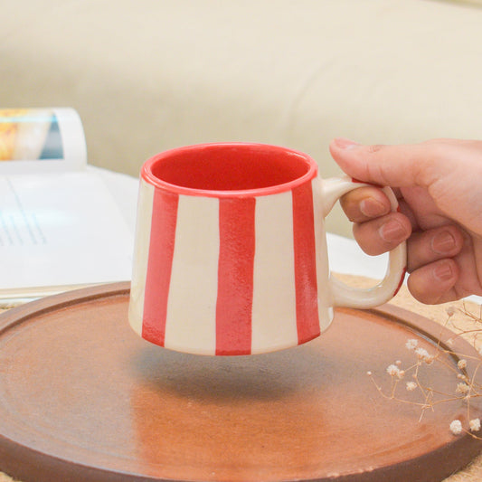 Mug | Ceramic Red Stripe | Red