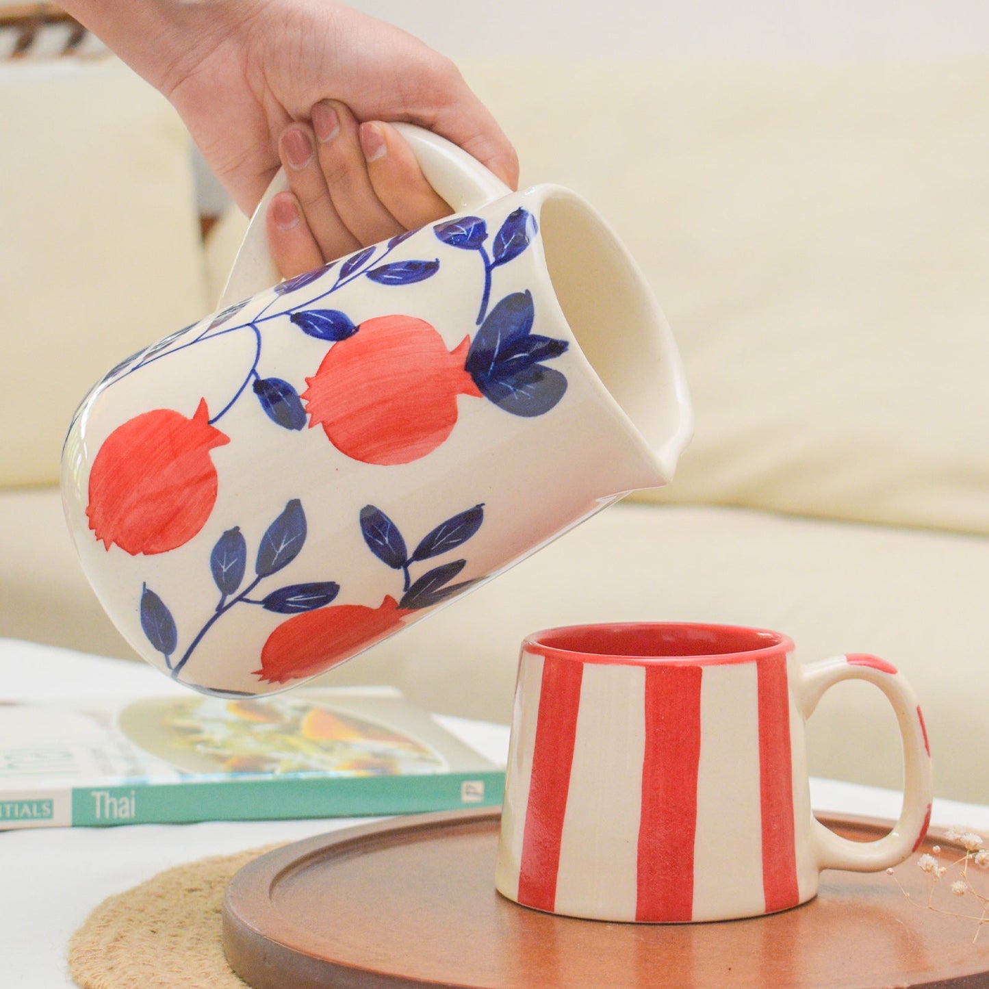 Mug | Ceramic Red Stripe | Red