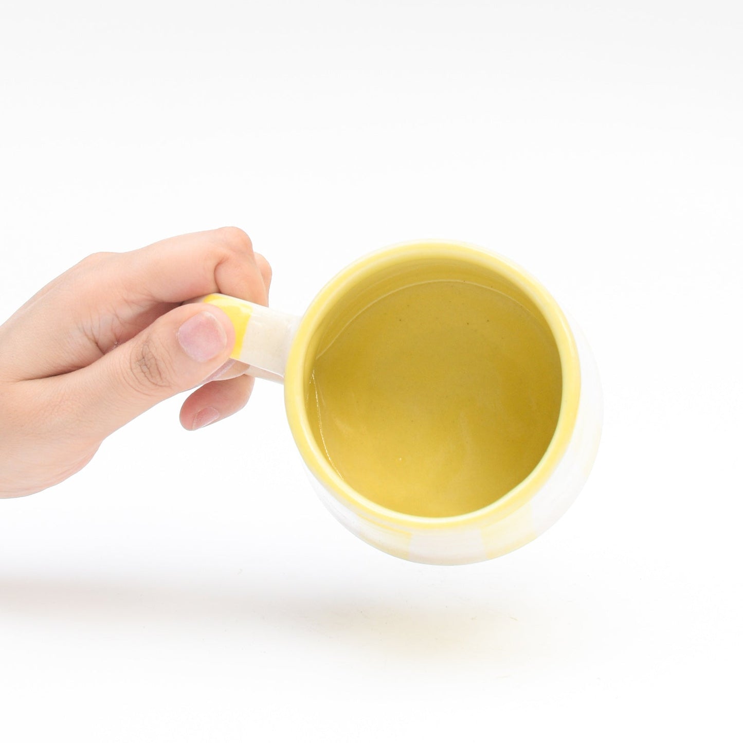Mug | Hand-crafted Vertical Stripes | Yellow