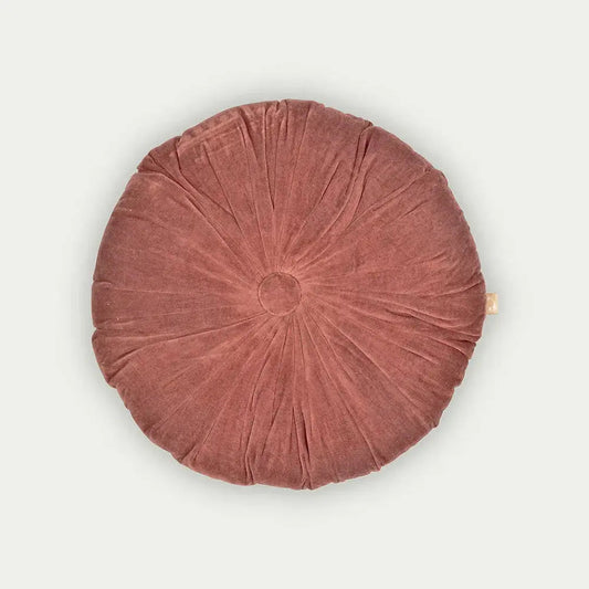 Cushion | Cuddle Rhubarb Velvet Round Cushion by Sanctuary Living
