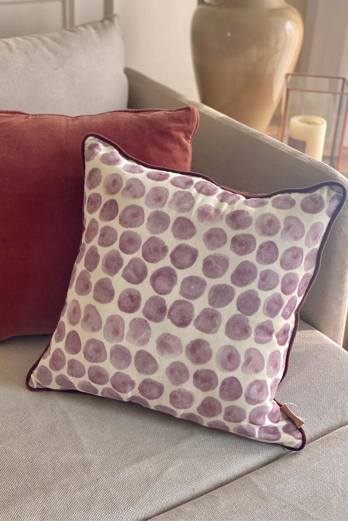 Luna Olive Velvet Round Cushion SanctuaryLiving