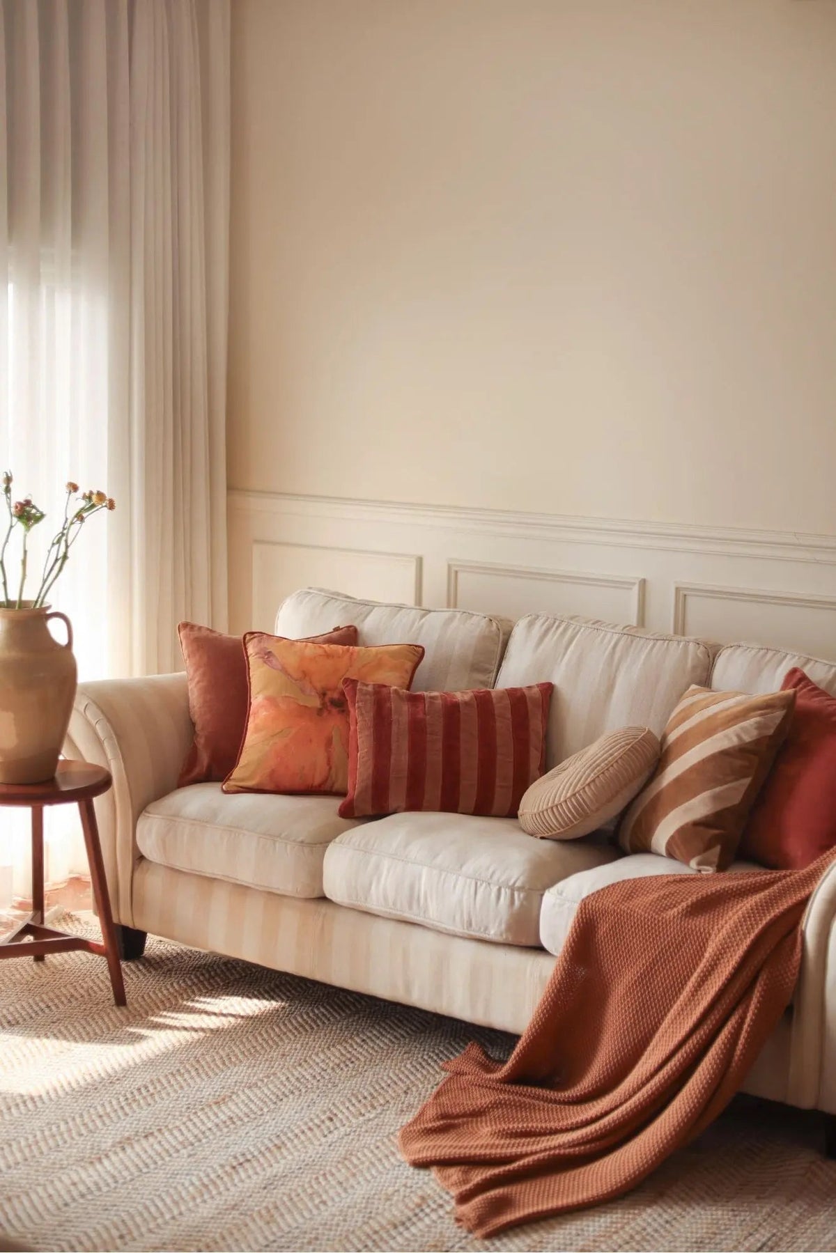 Cushion Cover | Holly Spice Velvet Stripe Cushion Cover by Sanctuary Living