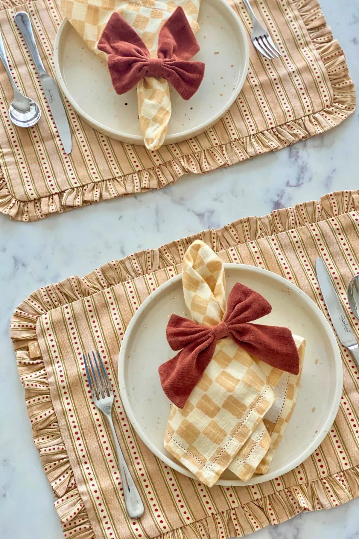 Rhubarb Velvet Napkin Rings-Set of 4 SanctuaryLiving