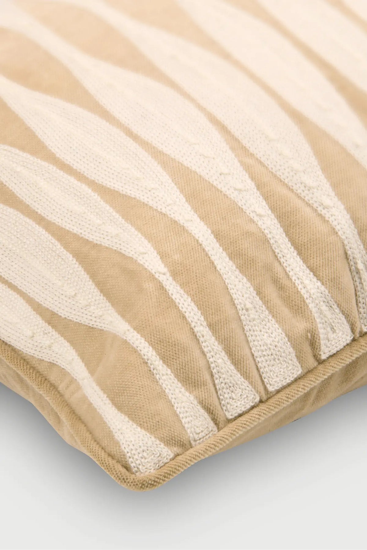Ripple Oatmeal Oblong Cushion Cover SanctuaryLiving