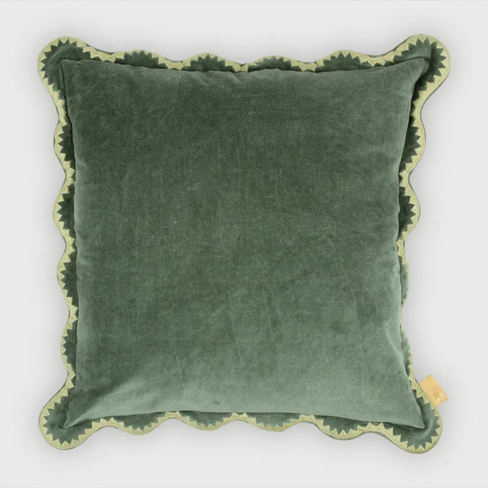 Mirage Scallop Eucalyptus Cushion Cover SanctuaryLiving