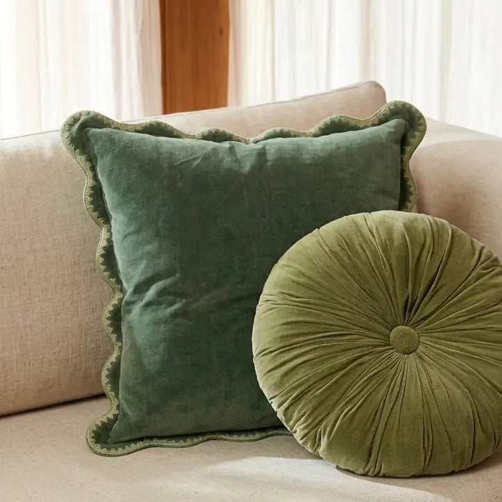 Mirage Scallop Eucalyptus Cushion Cover SanctuaryLiving