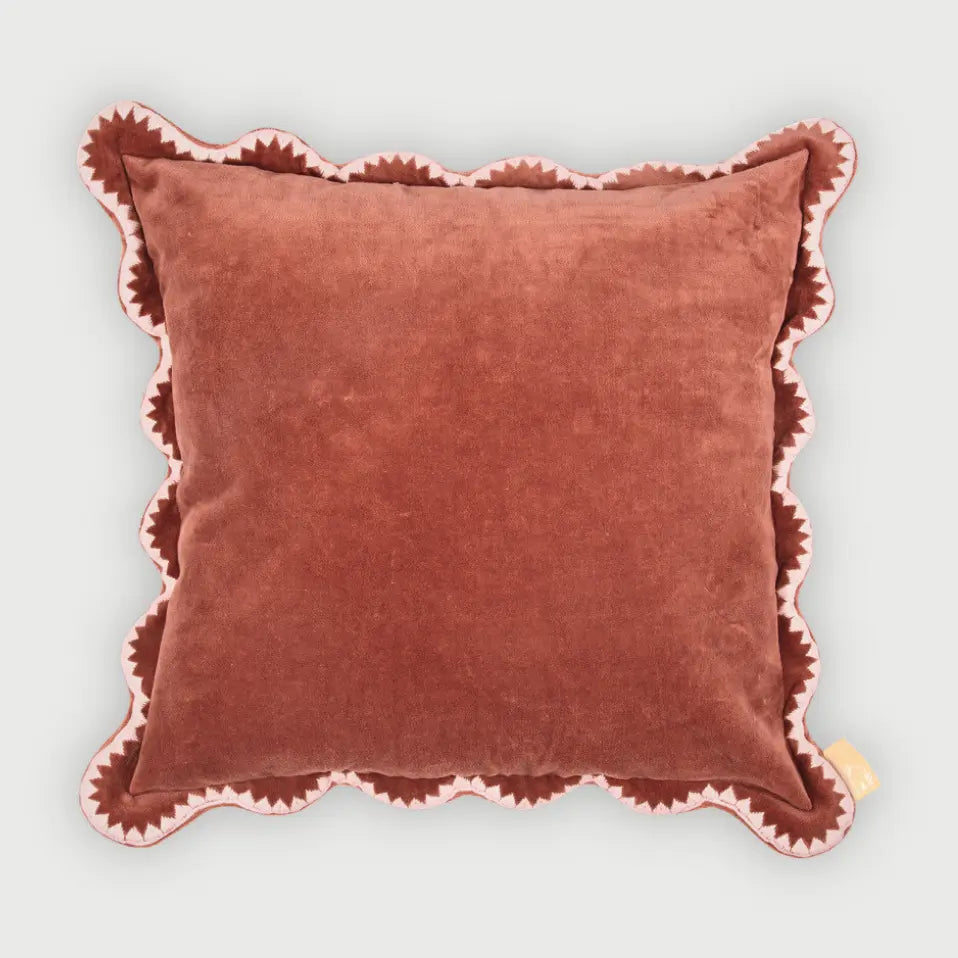 Mirage Scallop Rhubarb Cushion Cover SanctuaryLiving