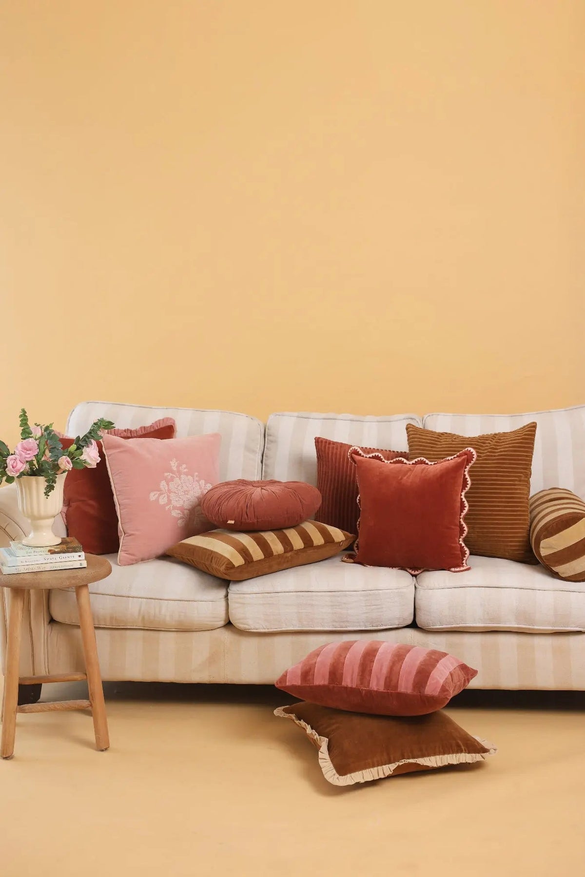 Mirage Scallop Rhubarb Cushion Cover SanctuaryLiving