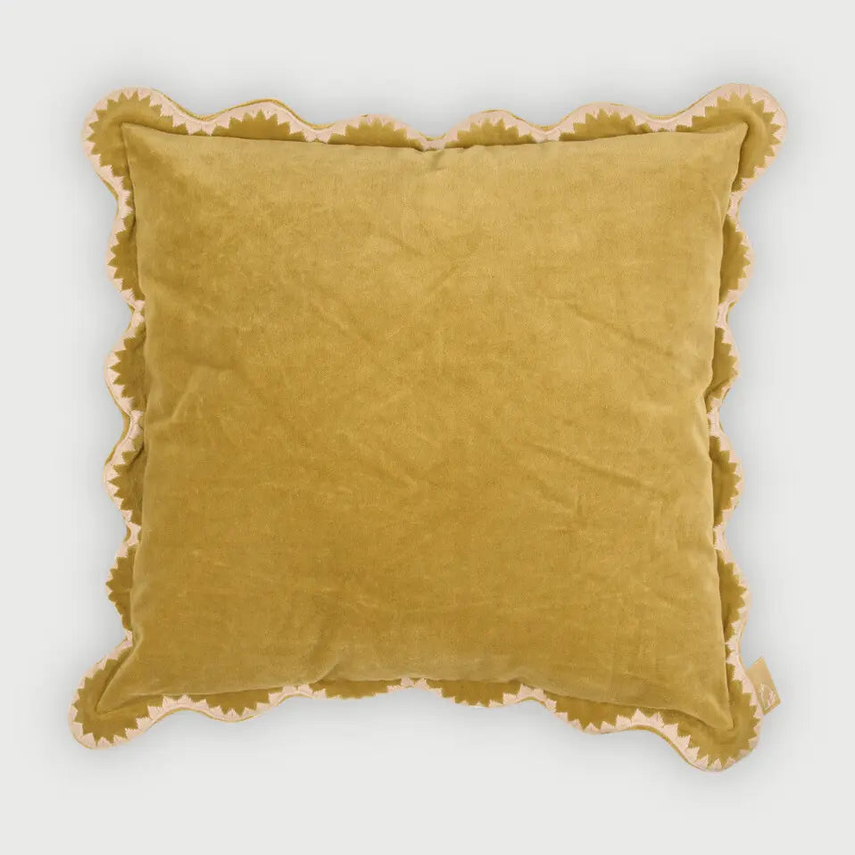 Mirage Scallop Deep Ochre Cushion Cover SanctuaryLiving