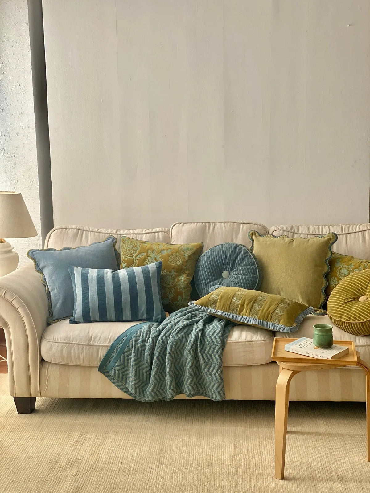 Mirage Scallop Moss Green Cushion Cover SanctuaryLiving
