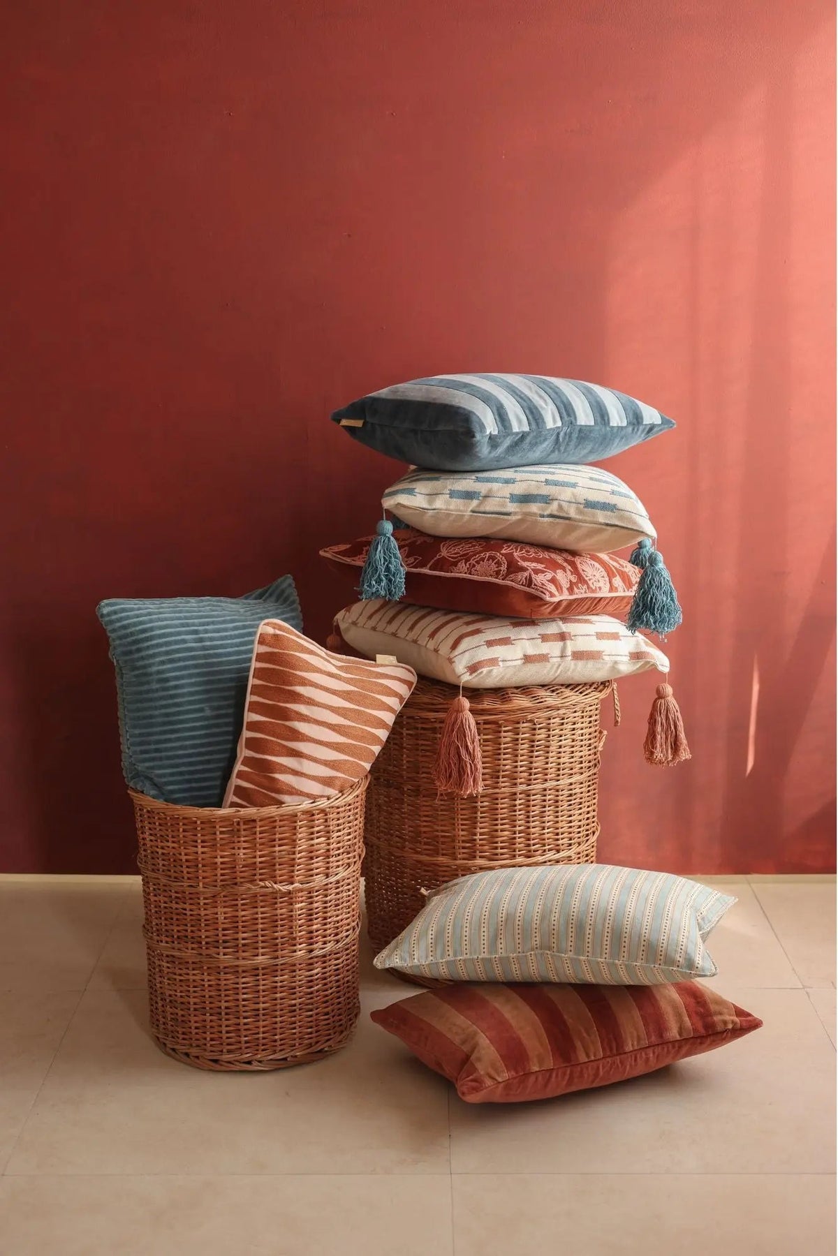 Cushion Cover | Ripple Spice Oblong Cushion Cover