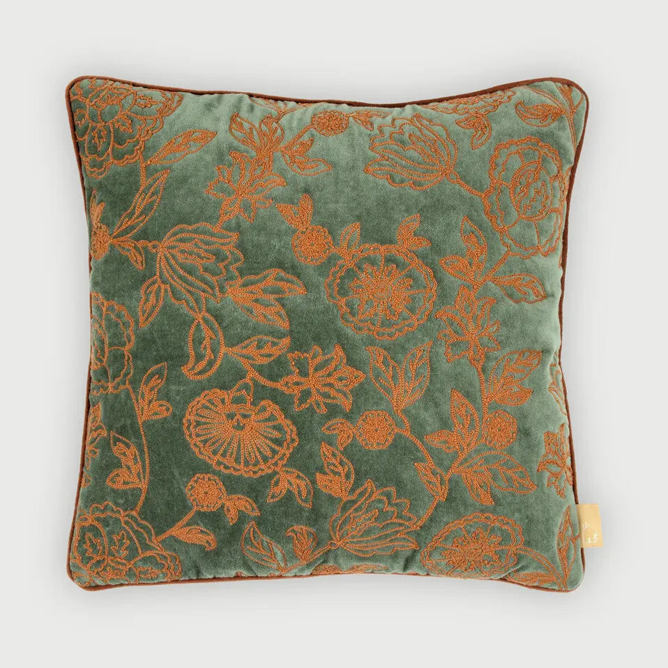 Rosabelle Chintz Eucalyptus Cushion Cover SanctuaryLiving