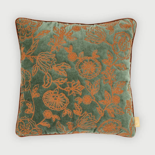 Rosabelle Chintz Eucalyptus Cushion Cover SanctuaryLiving