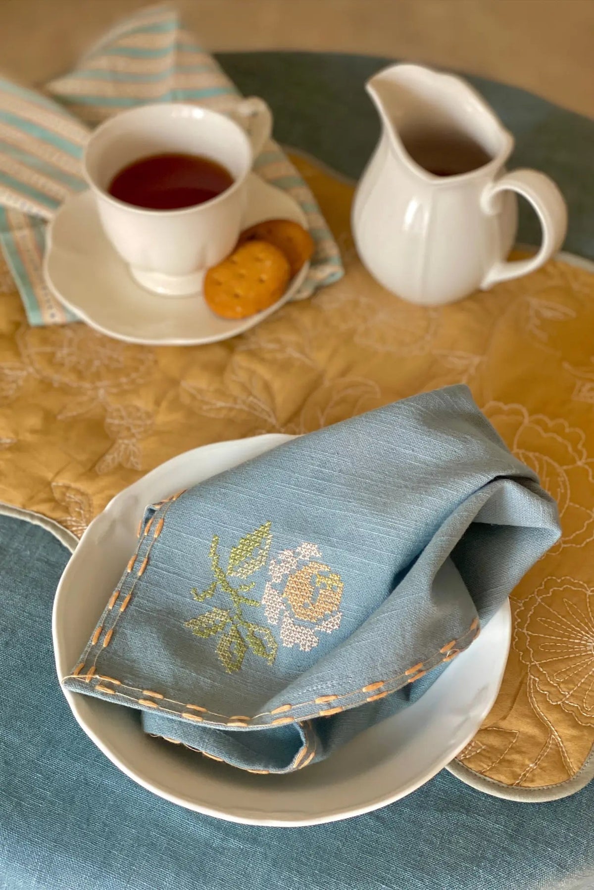 Eucalyptus Velvet Napkin Rings-Set of 4 SanctuaryLiving