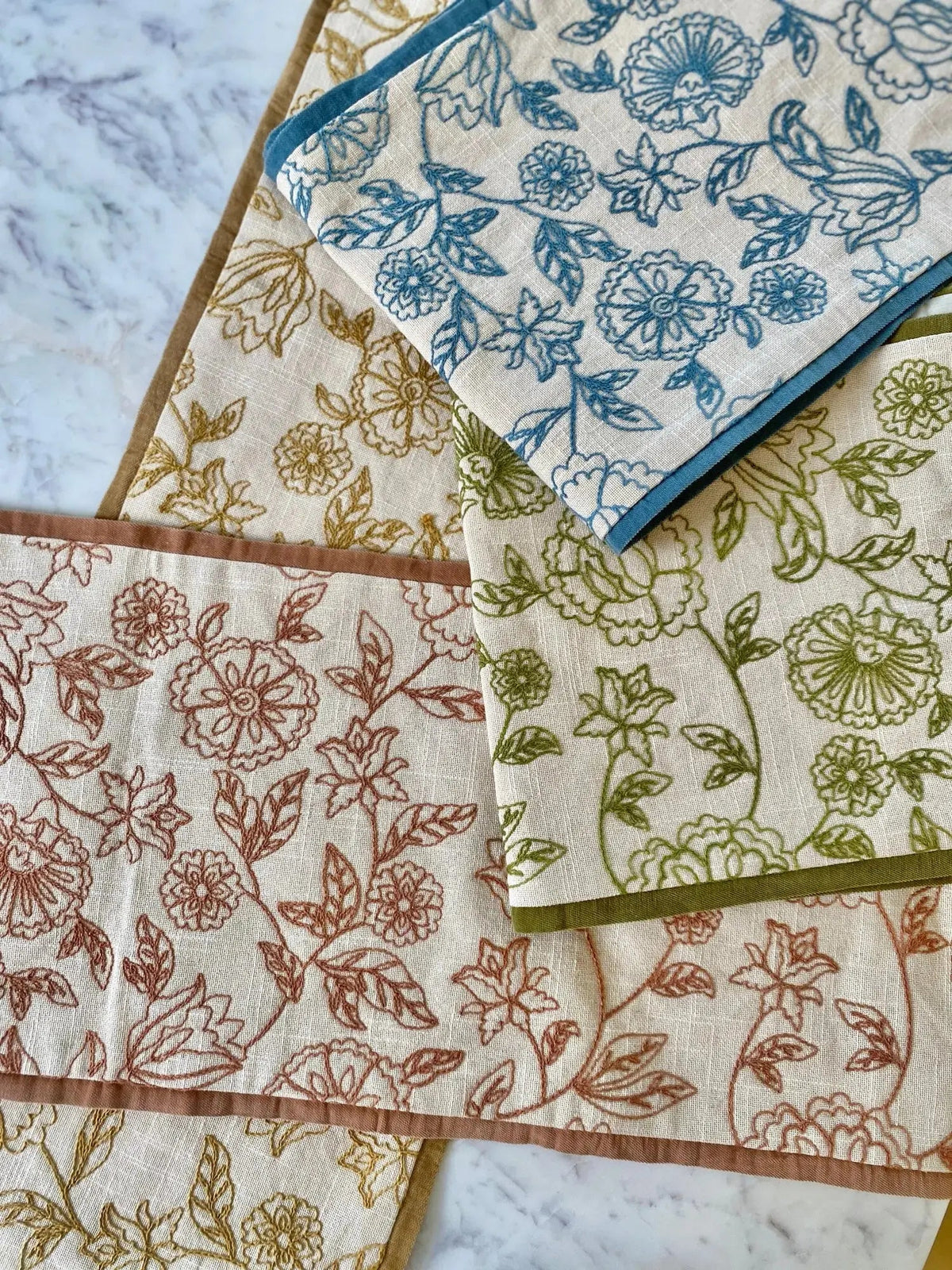 Rosabelle Chintz Spice Table Runner SanctuaryLiving