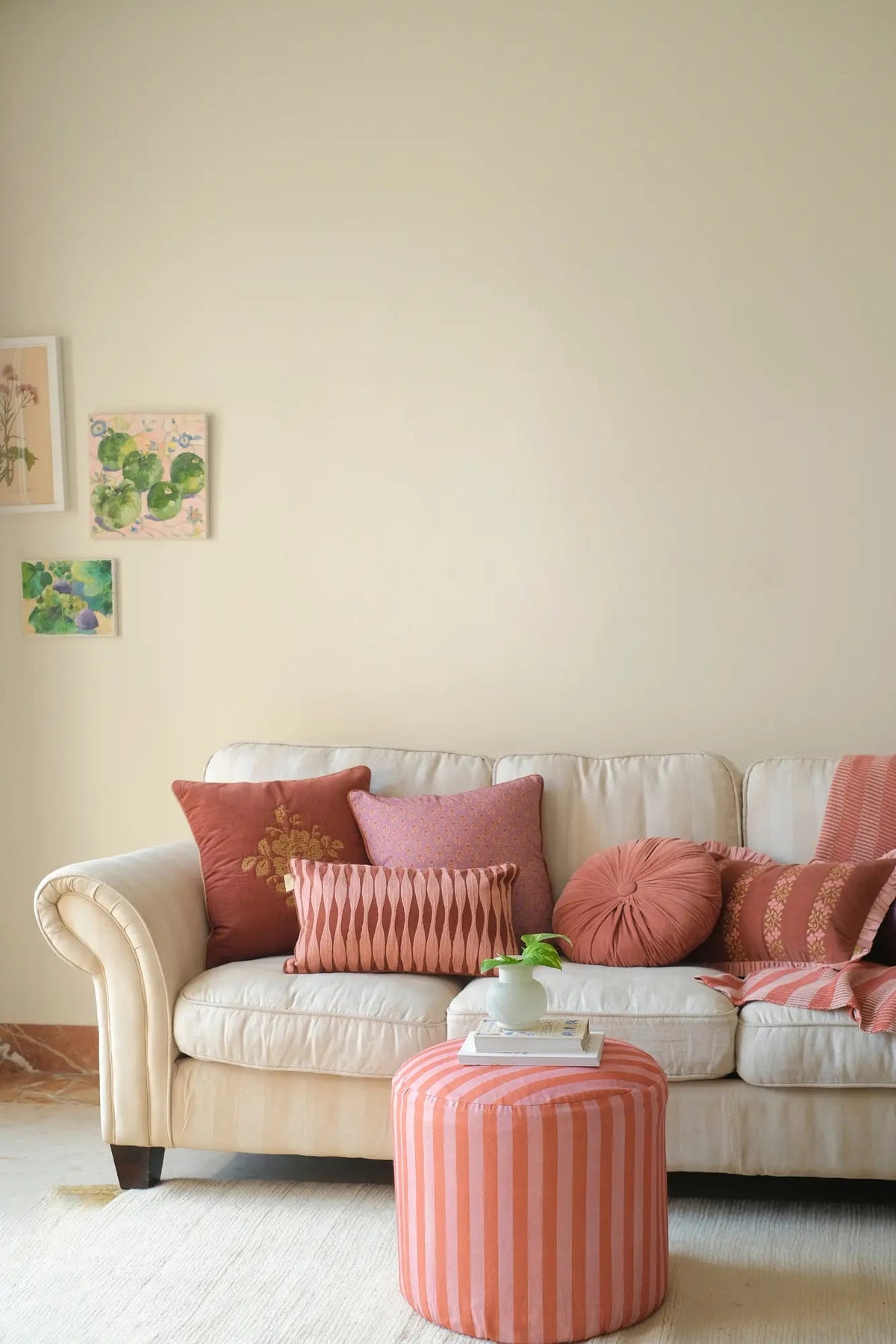 Cushion Cover | Ripple Rhubarb Oblong Cushion Cover by Sanctuary Living